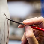 Mia Sarosi at work in her studio 2018